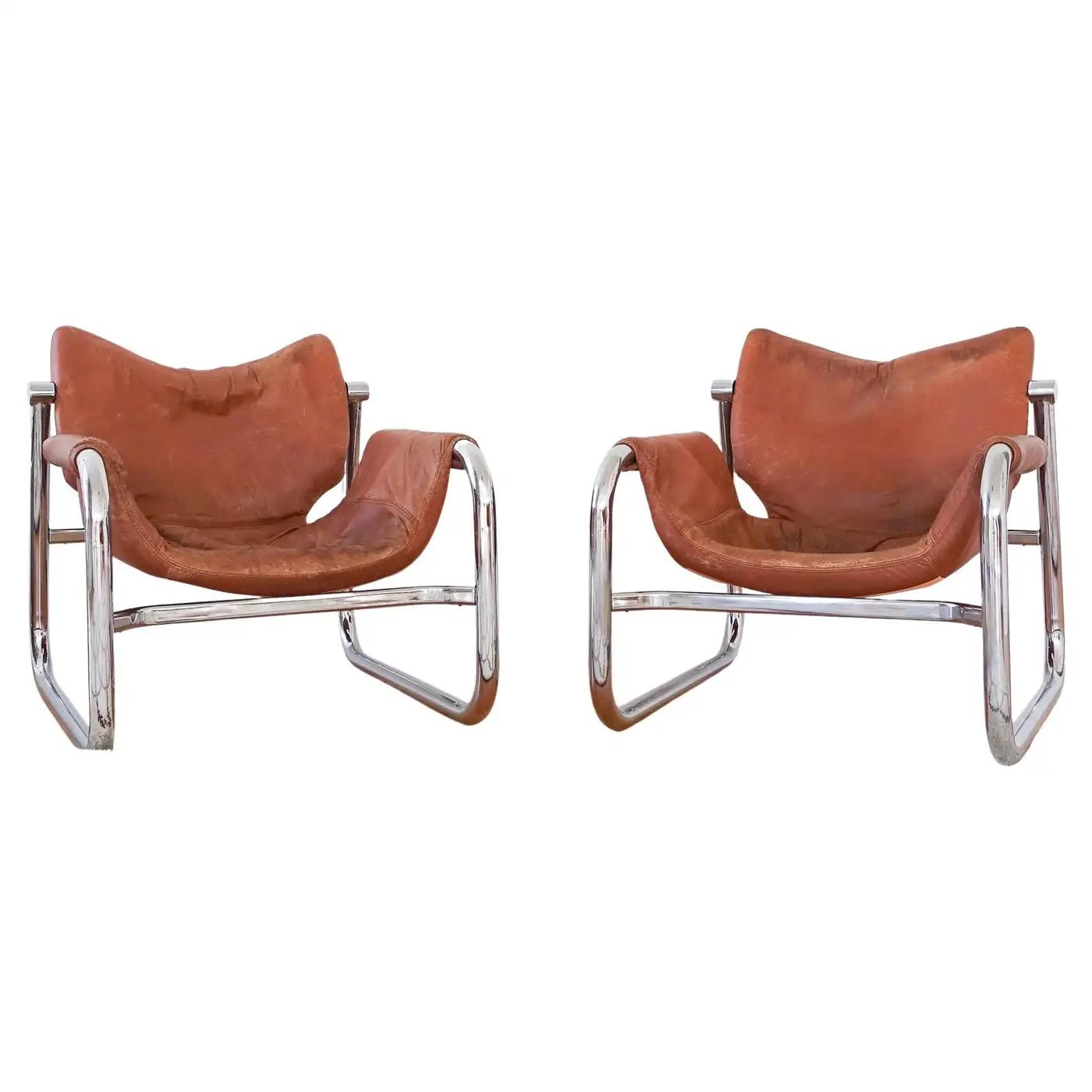 Pair of Alpha Lounge Chair by Maurice Burke for Pozza, Brazil, 1960s | 1stDibs