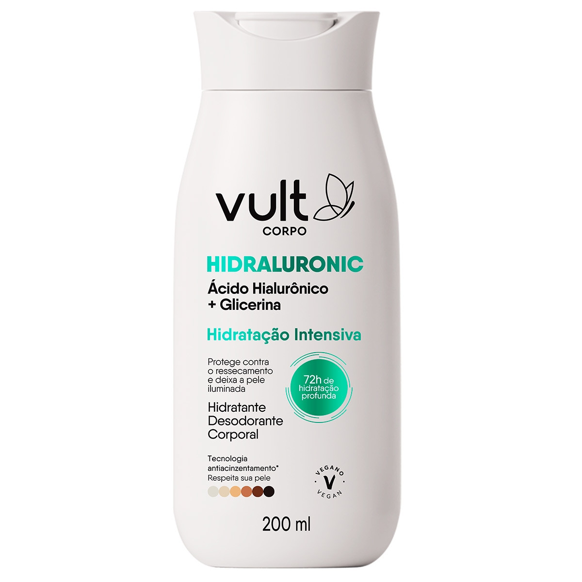 Hidratante Desodorante Corporal Vult Corpo Hidraluronic Glicerina 200ml 200ml | DrogaRaia (BR)