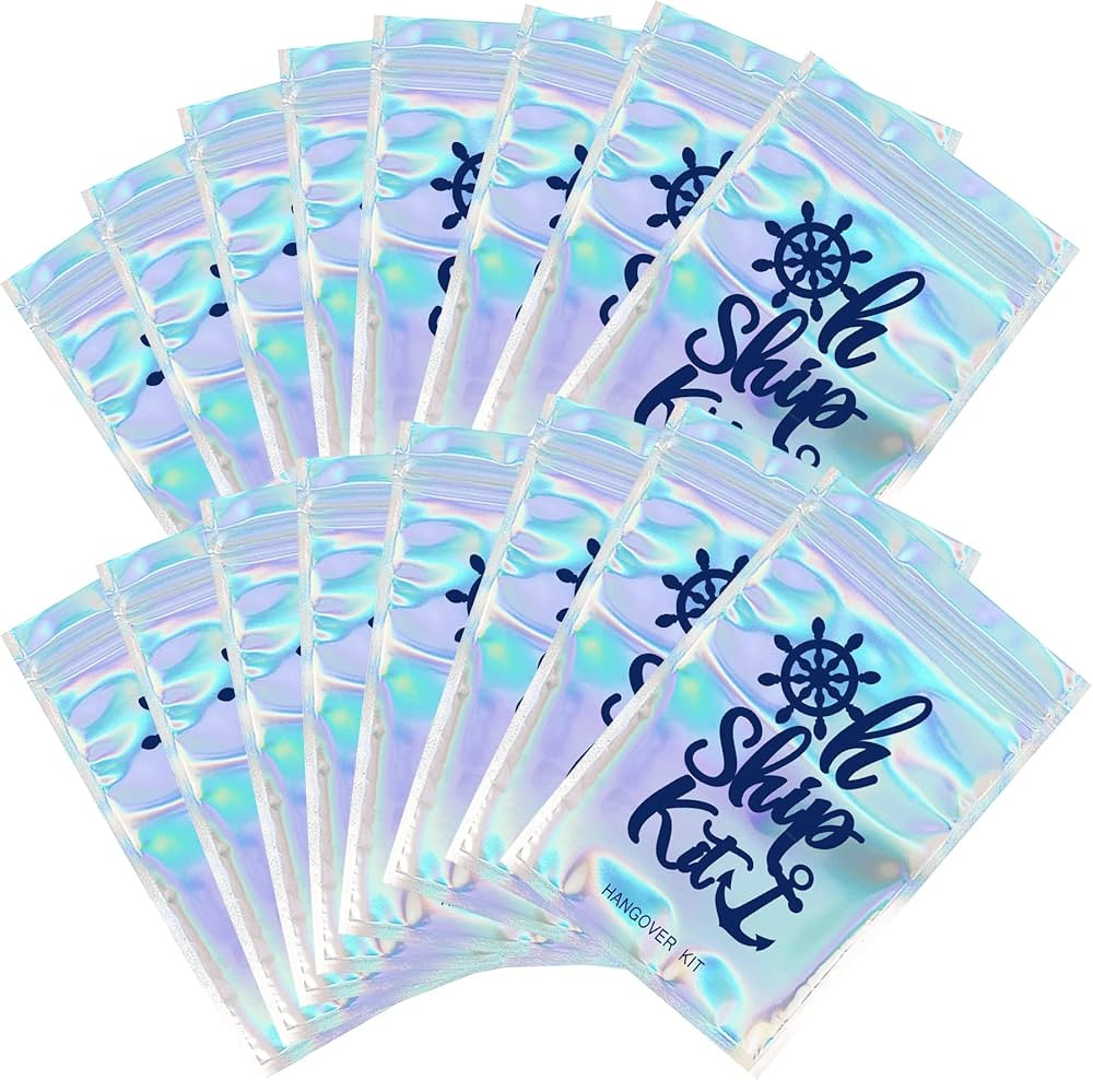 KARAQY Oh Ship Kit Hangover Kit Bags, Nautical Hangover Bags Recovery Kit Bags for Bachelorette P... | Amazon (US)