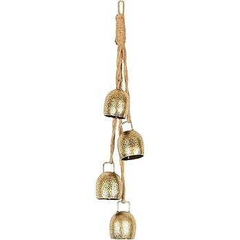 Styleonme Decorative Bells, 4-Piece Set of Harmonious Bells, Vintage Handmade and Rustic Lucky Ch... | Amazon (US)