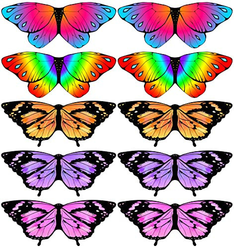 iROLEWIN Toddler Kids Butterfly-Wings for Girls Butterfly-Costume 10 Bulk Fairy Dress Up Wings as Boys Christmas Party Favors | Amazon (US)