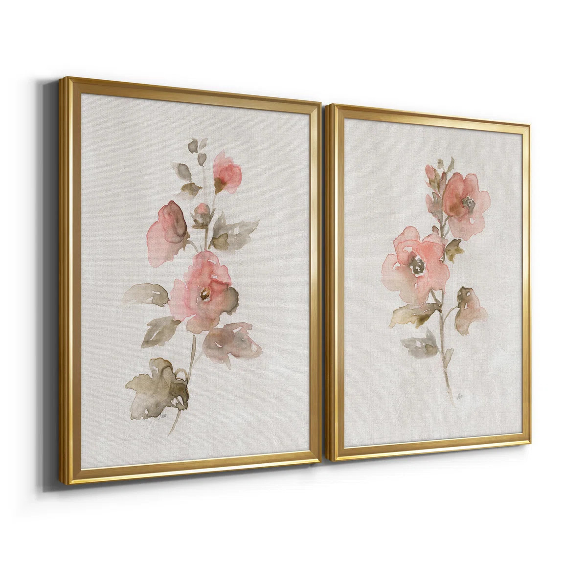 Winston Porter Blushing Sweetly I - 2 Piece Painting Print Set | Wayfair | Wayfair North America
