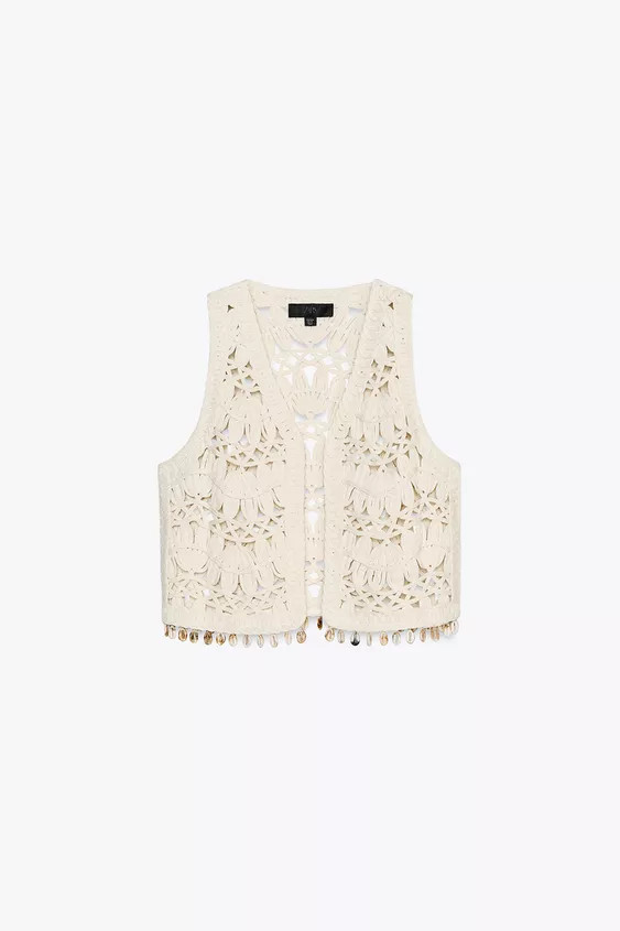 SHELL KNIT VEST | Zara US