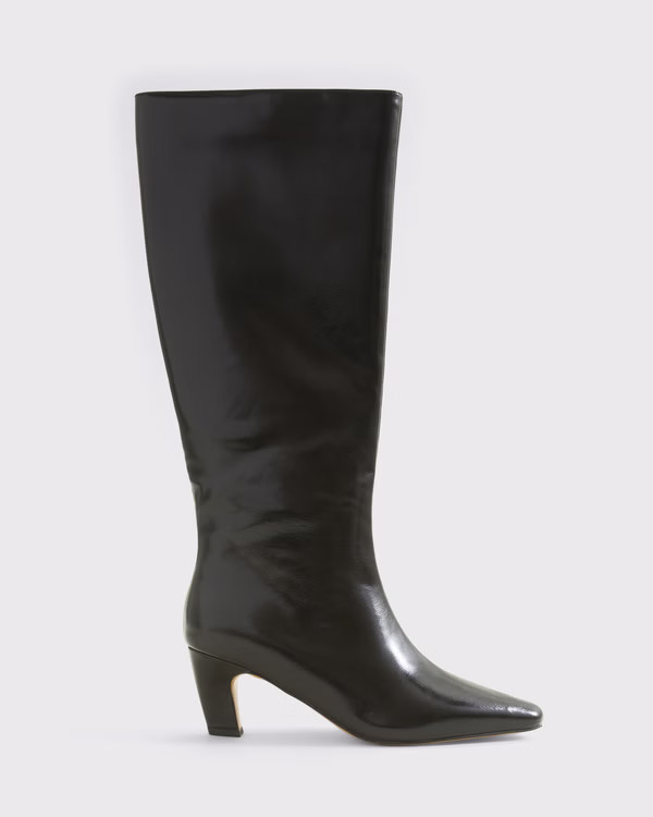 Women's Vegan Leather Kitten Heel Boots | Women's Shoes | Abercrombie.com | Abercrombie & Fitch (US)