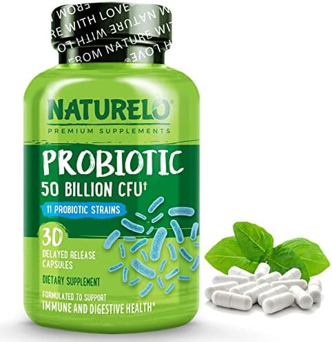 NATURELO Probiotic Supplement - 50 Billion CFU - 11 Strains - One Daily - Helps Support Digestive &  | Amazon (US)