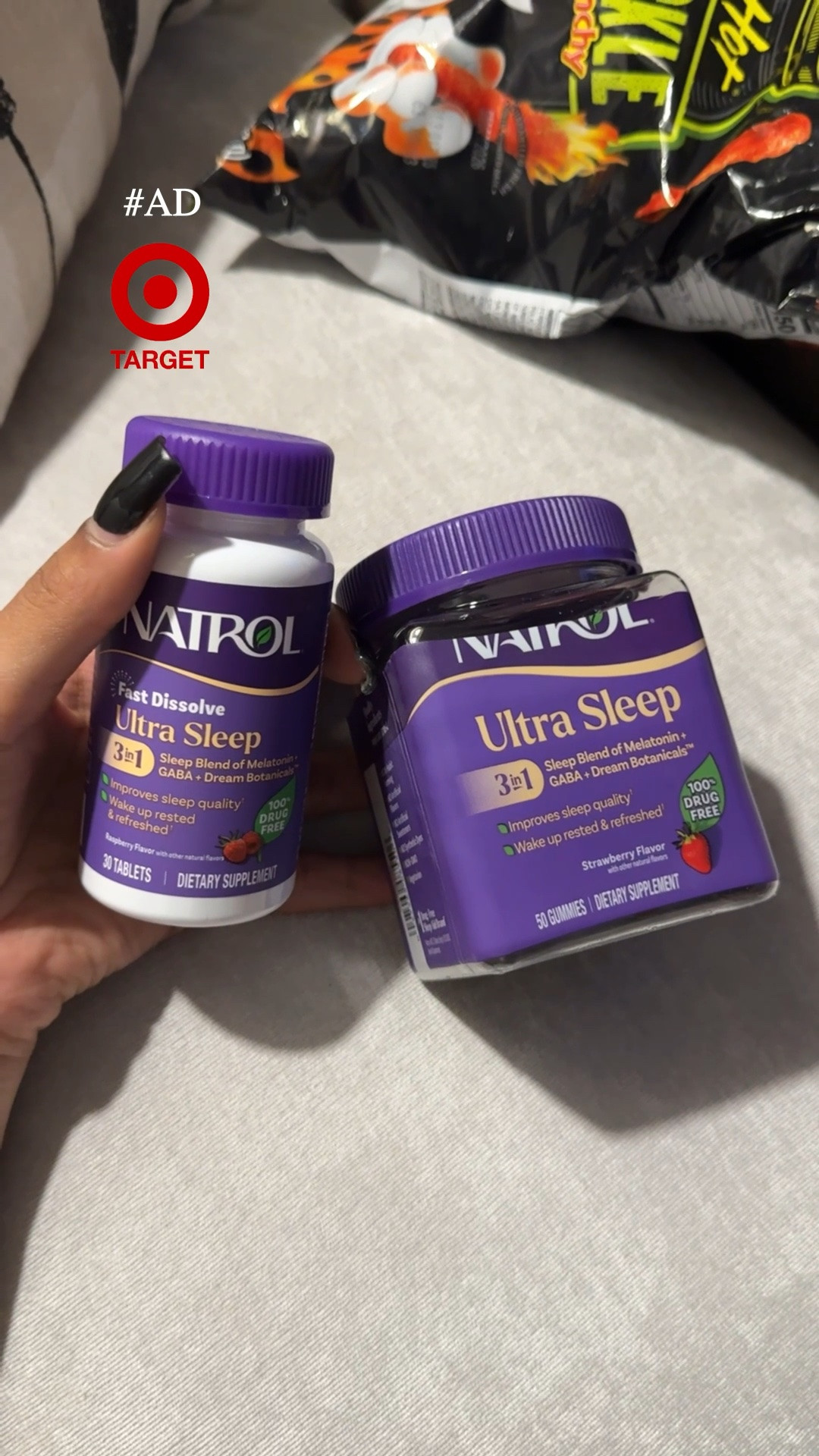 #ad | i had a whole plan for tonight. controller charged, snacks ready, the vibe was set. then i popped one of the new @Natrolofficial Ultra Sleep gummies and... the game is still waiting on me. 😂
it's a 3-in-1 sleep blend with melatonin, GABA, and dream botanicals to support all 4 stages of the sleep cycle.† plus the fast dissolve and Ultra Energy 4-in-1 are new too if you need that daily energy support.†
all new at @target (Ultra Energy available online and in select stores).

†These statements have not been evaluated by the Food and Drug Administration. This product is not intended to diagnose, treat, cure or prevent any disease.

#TargetPartner #Natrol #UltraSleep #UltraEnergy

@Shop.LTK #liketkit