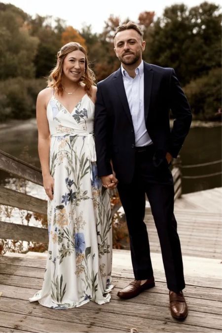 This floral dress is perfect for engagement photos! 

#LTKunder100 #LTKwedding