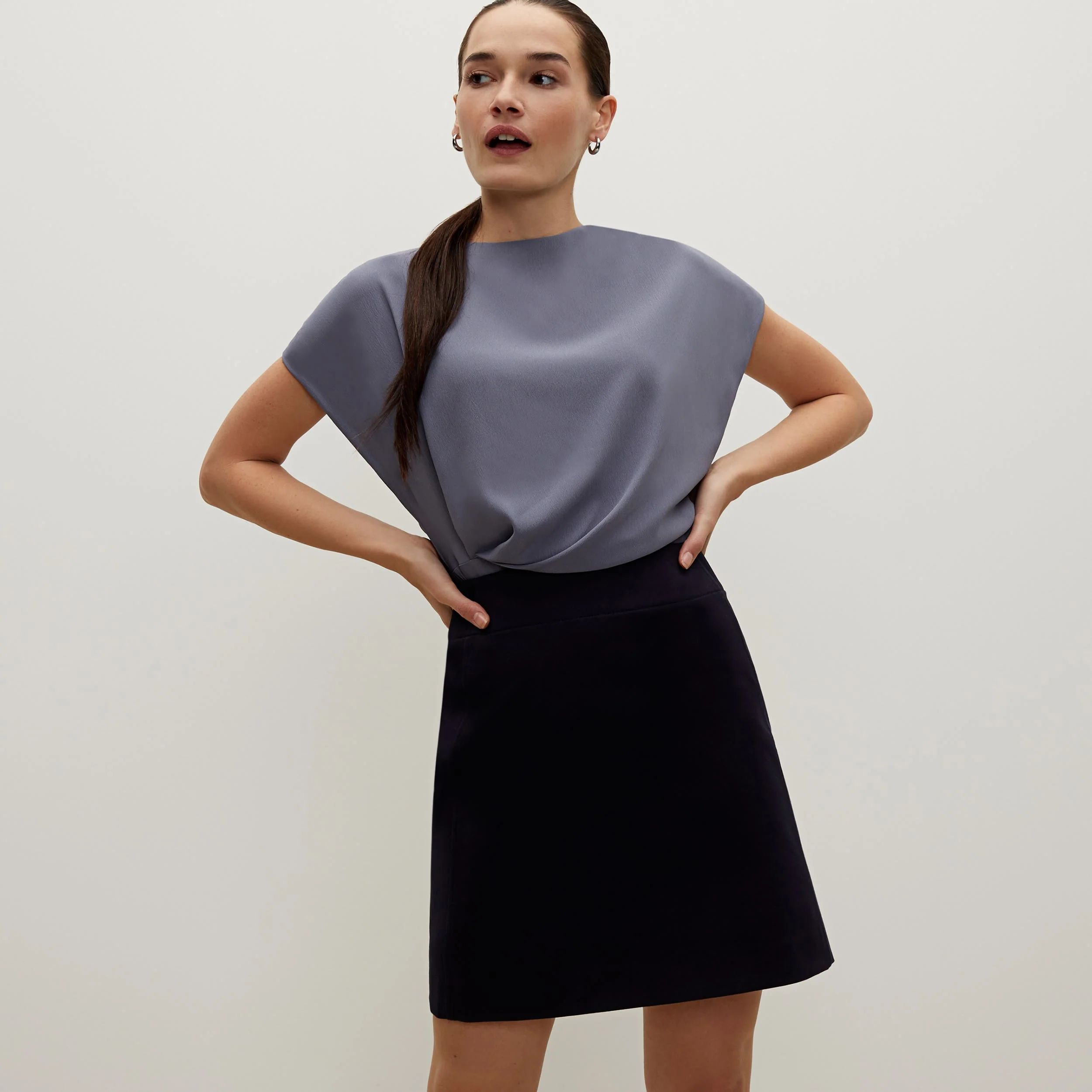 Rowley Skirt - Better Than Denim :: Ink | MM LaFleur