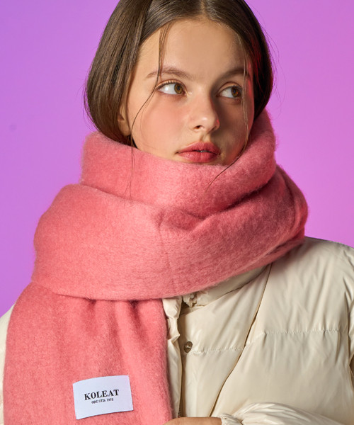 MUSINSA | KOLEAT Winter Heat Double-Sided Thermal Plain Scarf [Pink] | Musinsa Global
