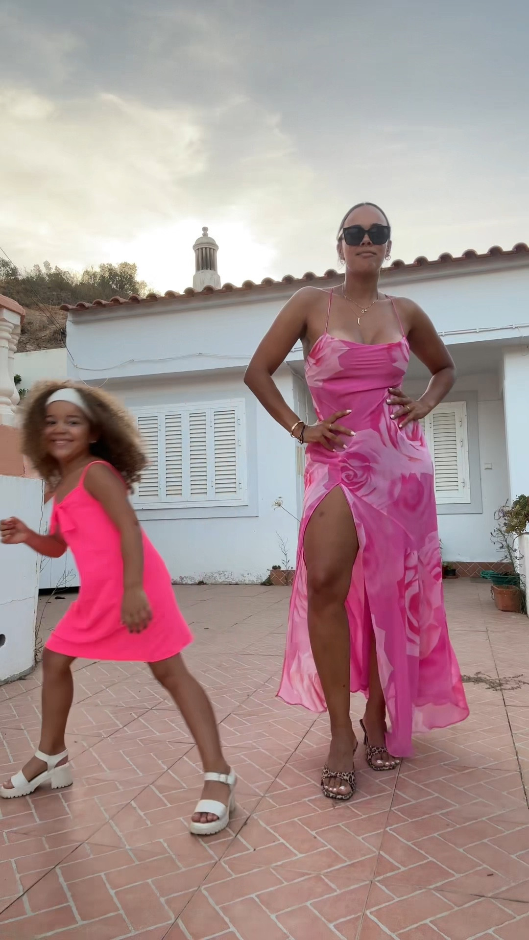 Mommy’s Pink rose maxi summer dress 💕 #holiday #maxidress #motherdaughter #mango