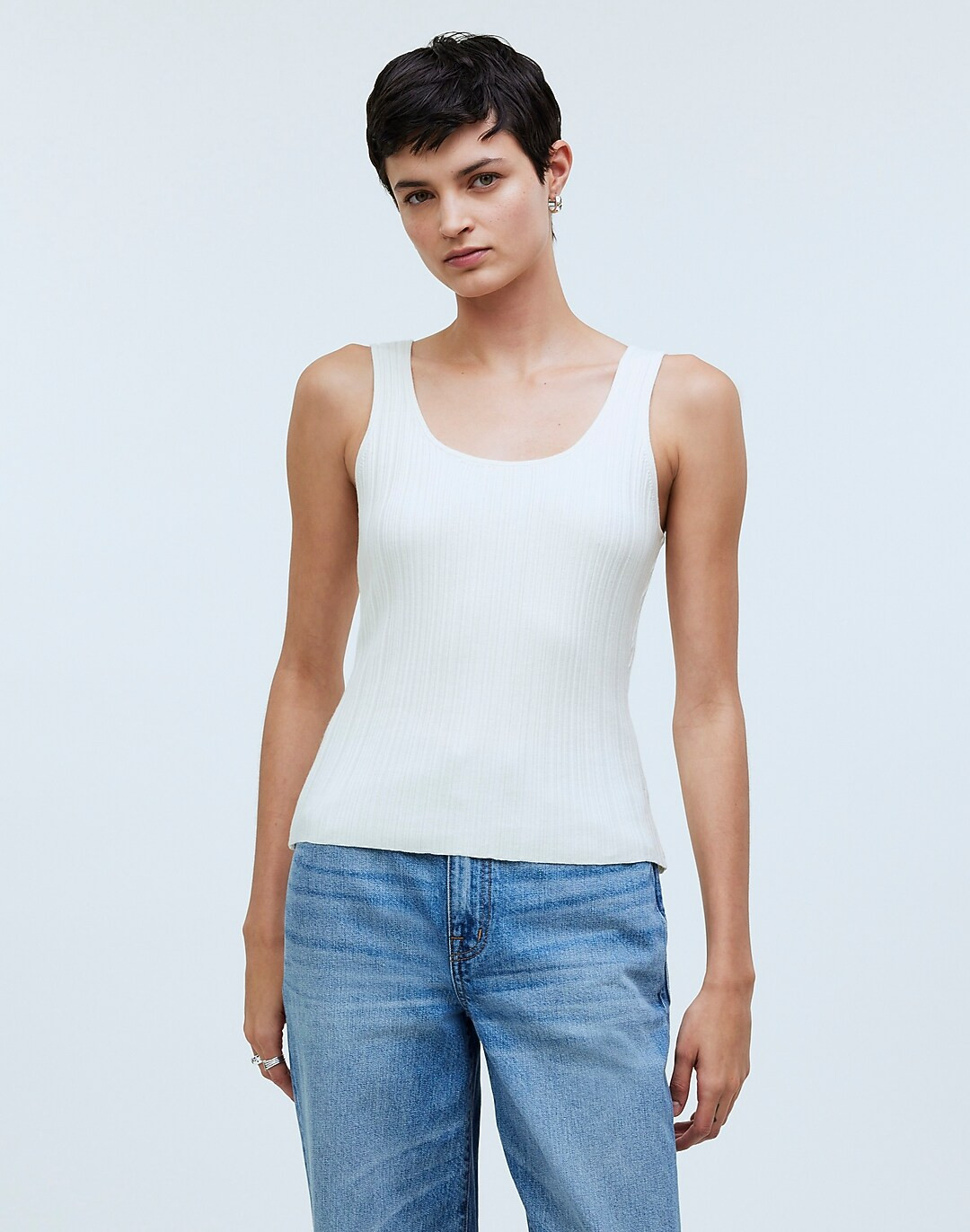 The Signature Knit Scoopneck Sweater Tank | Madewell