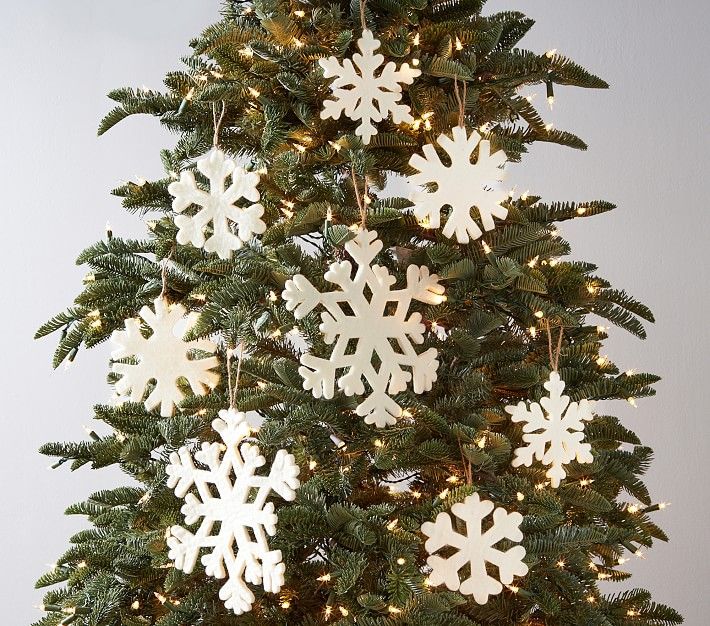 Wool Snowflake Ornaments, Set of 8 | Pottery Barn Kids