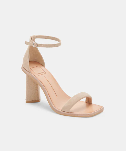 FAYLA HEELS IN DUNE SUEDE | DolceVita.com