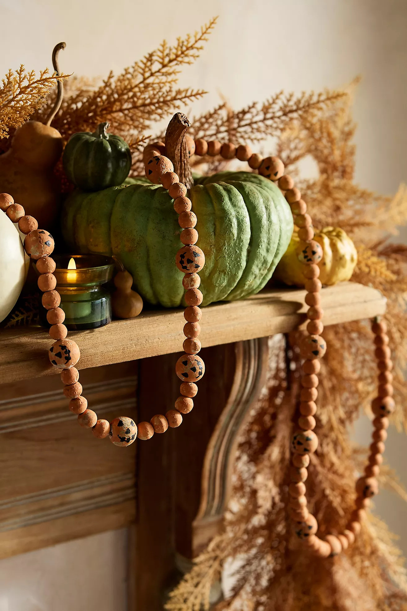 Wooden Pumpkin Garland | Anthropologie (US)
