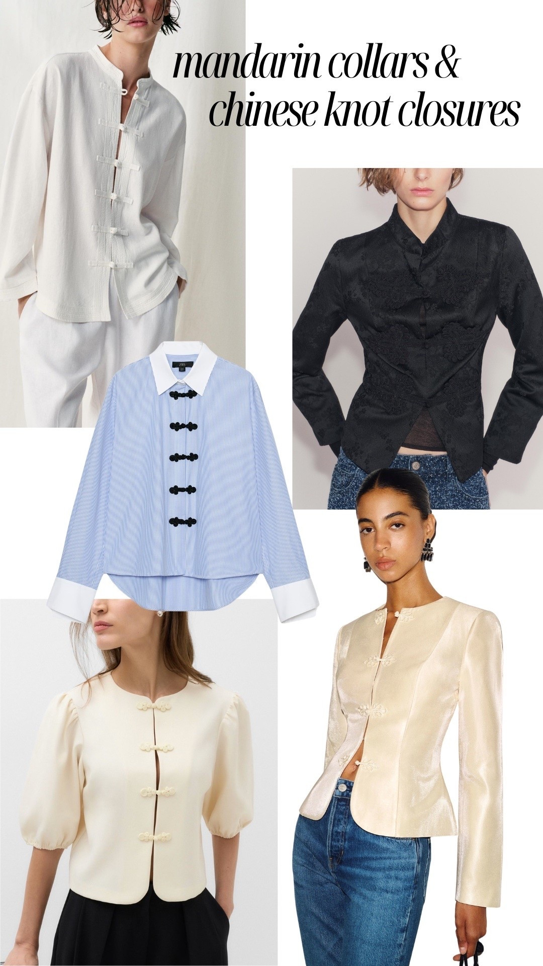 Autumn Trends 🍂 Mandarin Collars and Chinese Knot Closures, jackets and shirts for workwear or date night

#LTKFashionMonth #LTKautumn