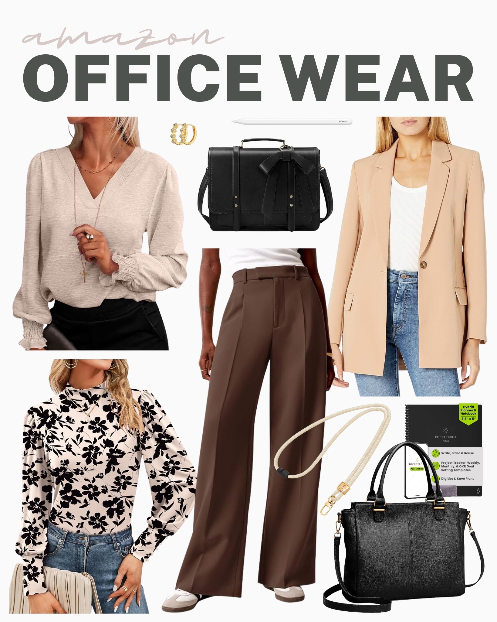 So many new office ready pieces to check out on Amazon!
chic blazer, wide leg pants, office blouse, plannet and notebook,  business casual top, work tops, office style, stylish workwear, business casual, trendy office wear, professional looks, wardrobe update, transitional style, amazon fashion, affordable look, fall to winter fashion

#LTKFindsUnder50 #LTKU #LTKSeasonal