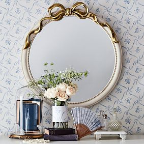 LoveShackFancy Bow Mirror (30.5"x32.5") | Pottery Barn Teen