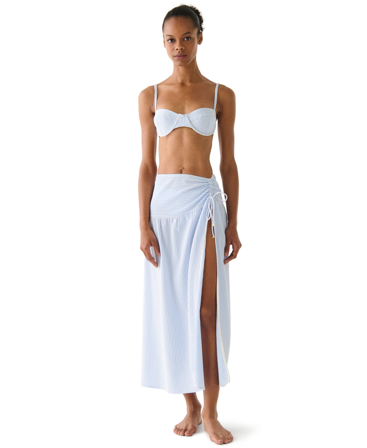 Kate Spade Women's Striped Side-Tie Cover-Up Skirt - Diamond Blue | Macy's