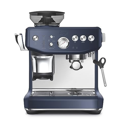 Breville the Barista Express Impress Espresso Machine with Grinder & Milk Frother, Espresso Maker with Assisted Tamping, Cappuccino & Latte Machine for Home, BES876DBL, Damson Blue | Amazon (US)