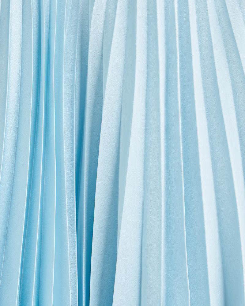 Plunge Pleated Mini Dress | Abercrombie & Fitch (US)