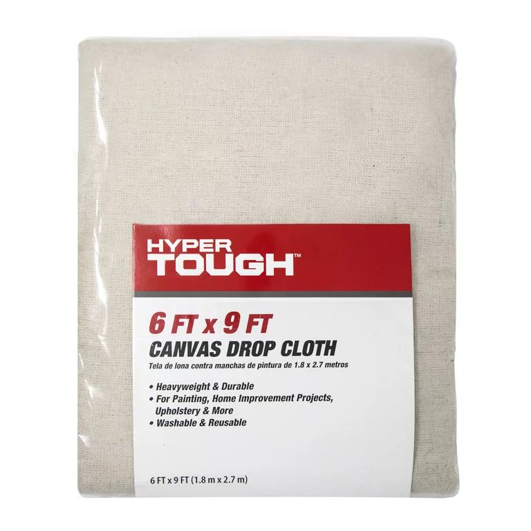 Hyper Tough Canvas Drop Cloth, 6' x 9' - Walmart.com | Walmart (US)