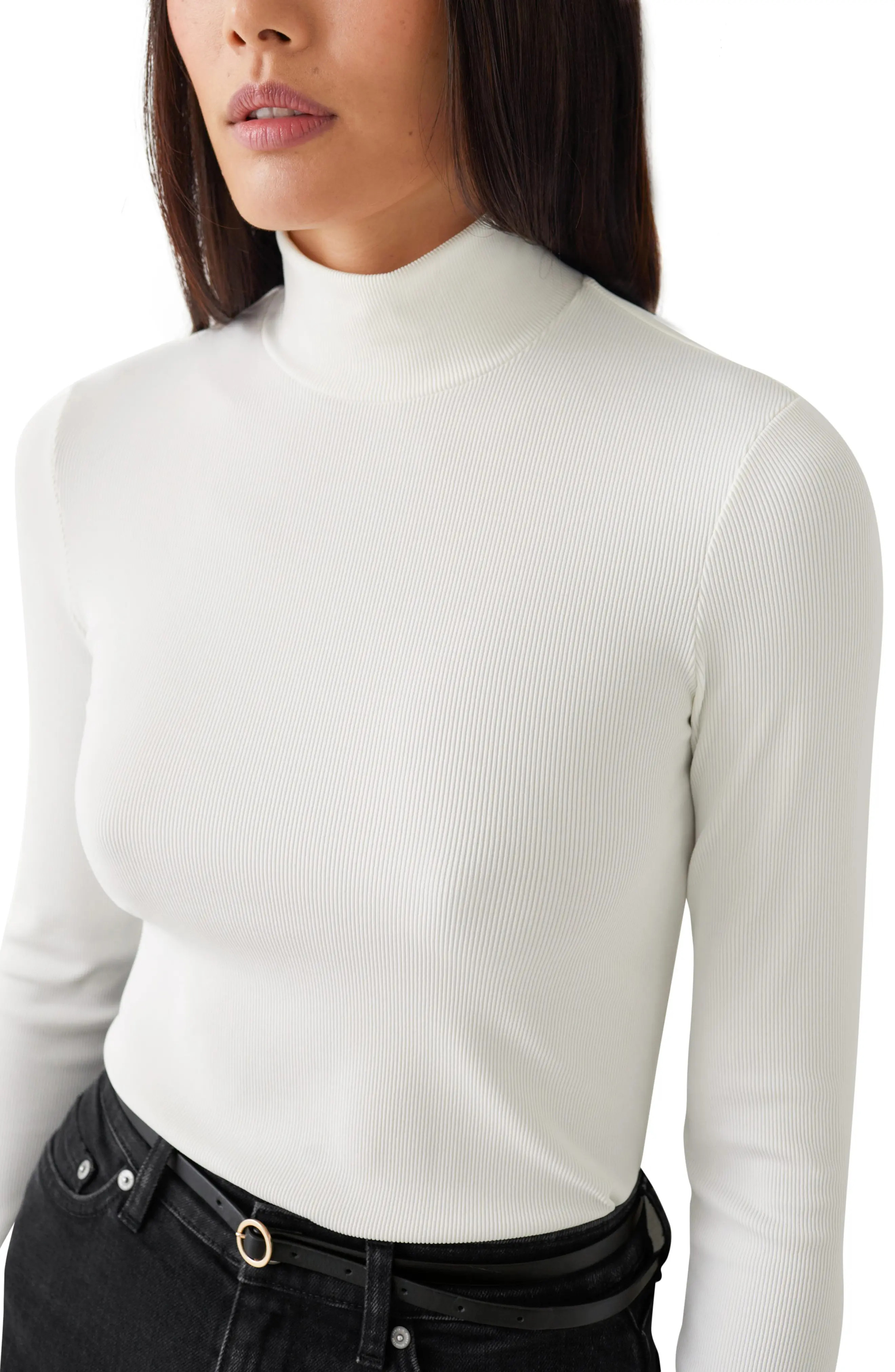 & Other Stories Mock Neck Top in Off White at Nordstrom, Size X-Small | Nordstrom