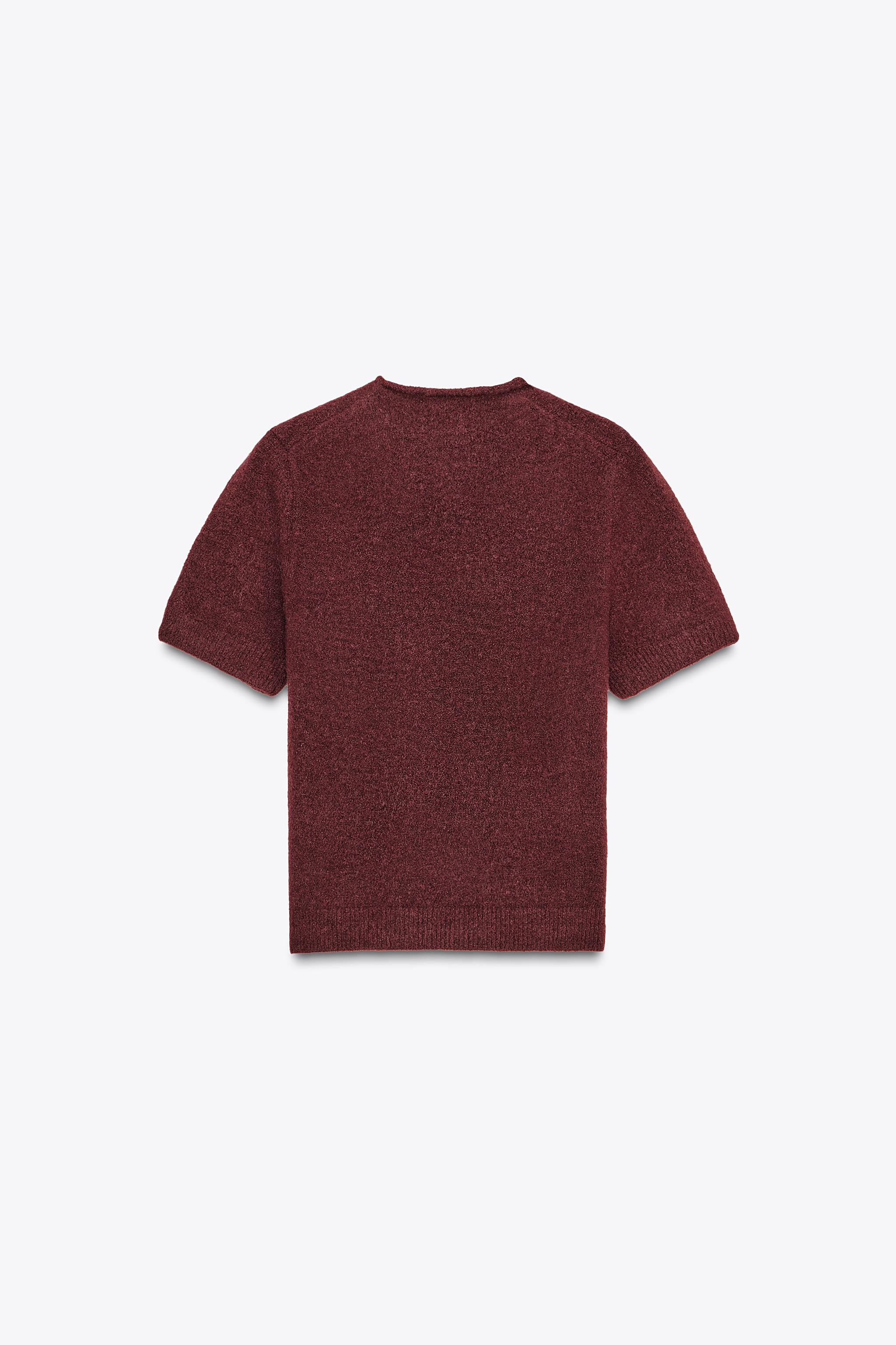 SHORT SLEEVE KNIT SWEATER | Zara US