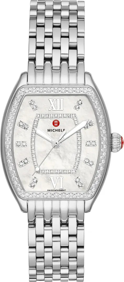 Women's Diamond Accent Interchangeable Stainless Steel Strap Watch, 31mm x 32mm - 0.63 ctw | Nordstrom Rack