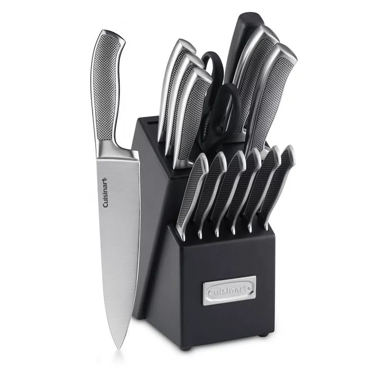 Cuisinart C77SS-15P Classic Collection 15-Pieces Stainless Steel Cutlery Block Set | Walmart (US)