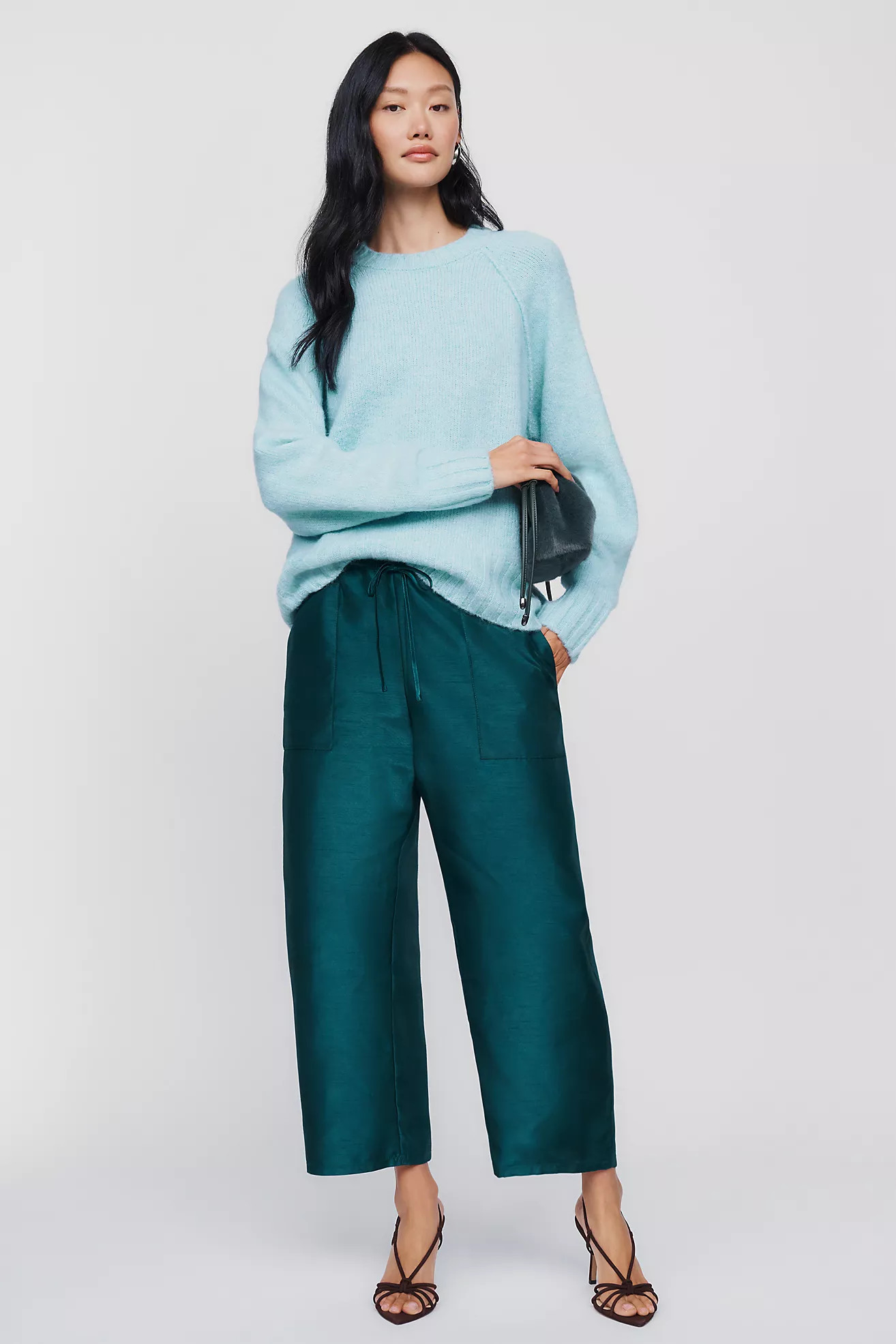 Maeve Marnie Taffeta Tapered Pants | Anthropologie (US)