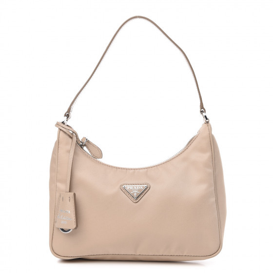 PRADA Tessuto Nylon Mini Re-Edition 2000 Bag Cammeo | Fashionphile