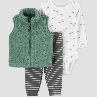 Baby Boys' Camels Sherpa Vest Top & Bottom Set - Just One You® made by carter's Green | Target