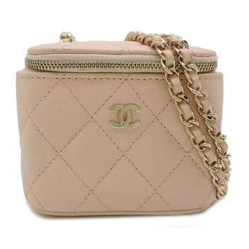 Classic Vanity Case with Chain Quilted Caviar Mini | Rebag