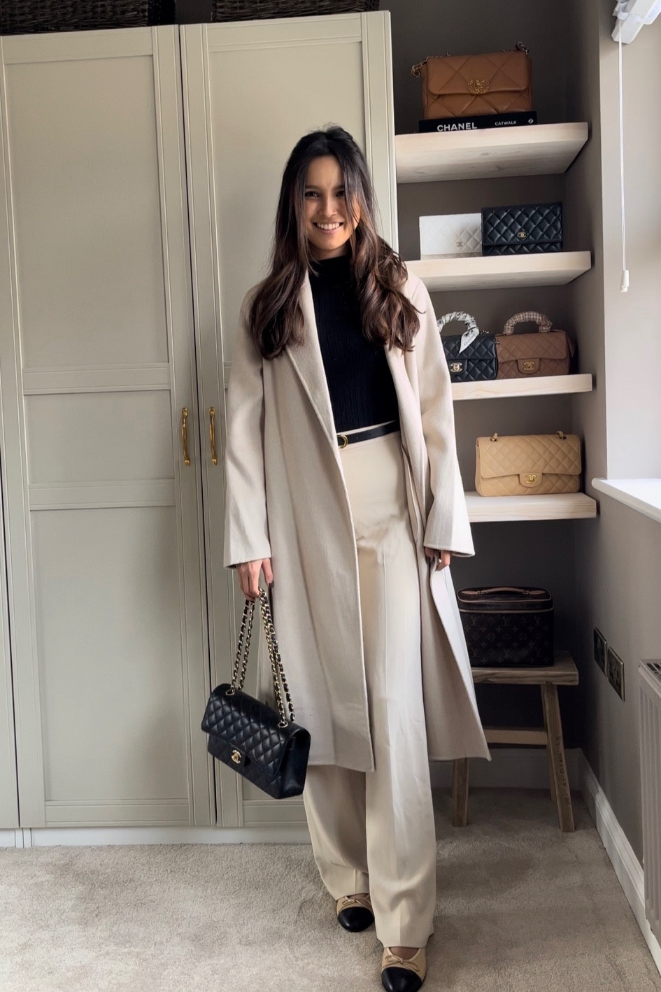 Classic beige & black work outfit accessories with Chanel flats and the classic flap in medium. 

I’ve tagged alternative flats for the same look at high street prices 😍

#LTKitbag #LTKshoecrush #LTKstyletip