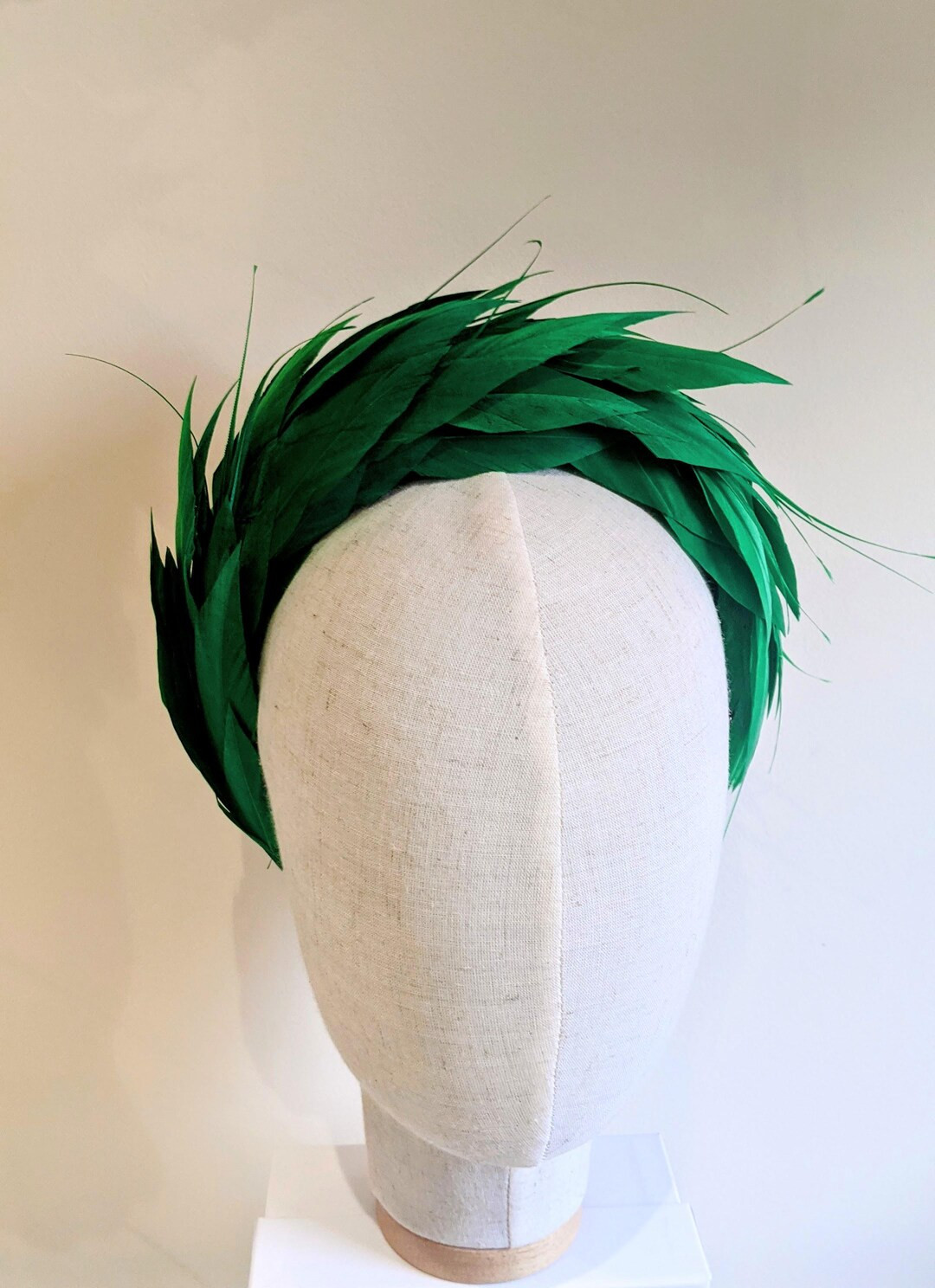 Emerald Green Feather Headband - Couture Races Fascinator - Etsy UK | Etsy (Global)