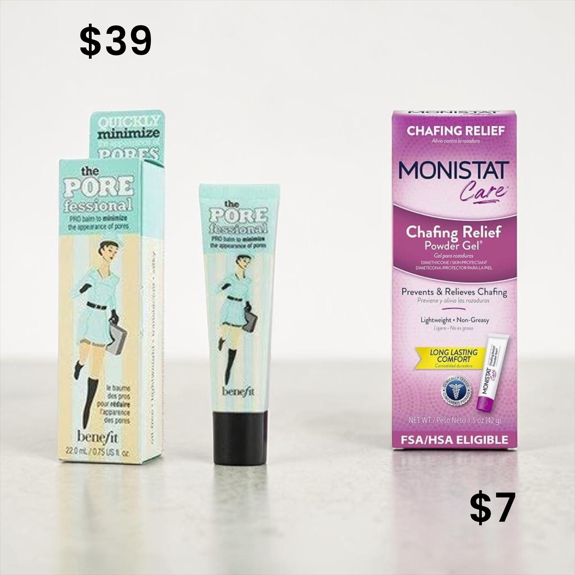 Budget beauty win 💁🏼‍♀️ This chafing gel blurs pores, smooths texture, and grips makeup just like a high-end primer—silky, lightweight, and perfect for that soft-focus, airbrushed glow without the splurge.

Hashtags:
#beautydupe #drugstorefinds #makeupprimer #flawlessskin #affordablebeauty #beautyhacks #glowingskin #dupealert #budgetbeauty #makeuptips

30 words / with slashes:
smooth / blurred / poreless / softfocus / lightweight / silky / mattefinish / primerdupe / flawless / airbrushed / makeupready / shinecontrol / budgetfind / beautyhack / everydayglow / skinperfecting / velvety / seamless / freshface / affordablebeauty
