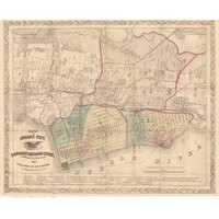 Jersey City, New Jersey, 1855, Old City Map Reprint | Etsy (US)