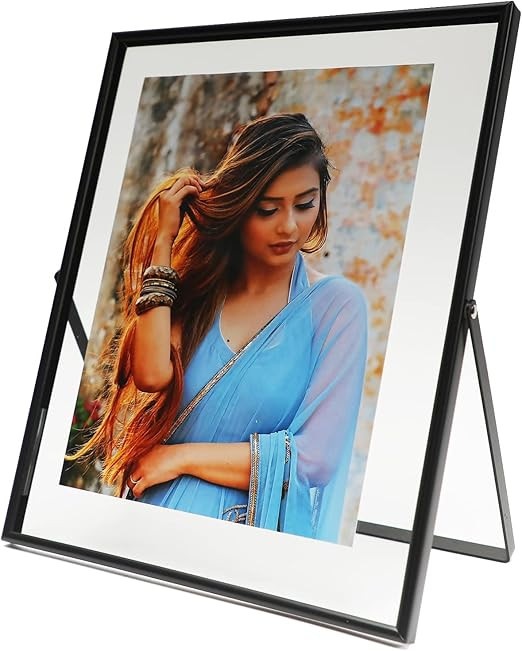 AhaGo Floating Frame (Black, 8"x10"), For Multiple Photo Sizes (7x9,6x8,5x7), Vertical Adjustable... | Amazon (US)