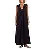 Women Sleeveless Ruched Maxi Dress Scoop Neck Long Elegant Dresses Wide Shoulder Strap Blouse Dre... | Amazon (US)