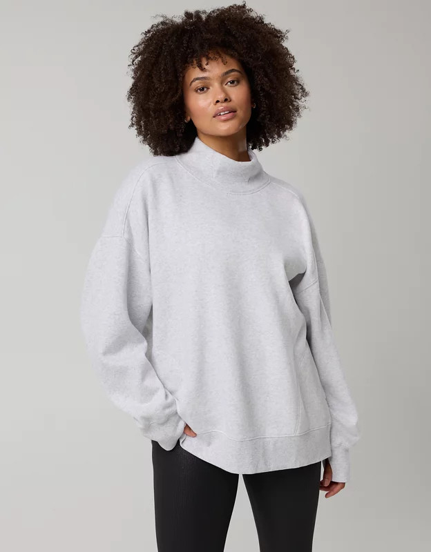 OFFLINE By Aerie Cloud Fleece Oversized Mockneck Sweatshirt | American Eagle Outfitters (US & CA)