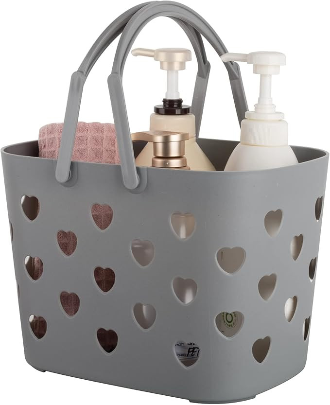 Portable Shower Caddy Tote Plastic Storage Basket with Handle Box Organizer Bin for Bathroom, Pan... | Amazon (US)