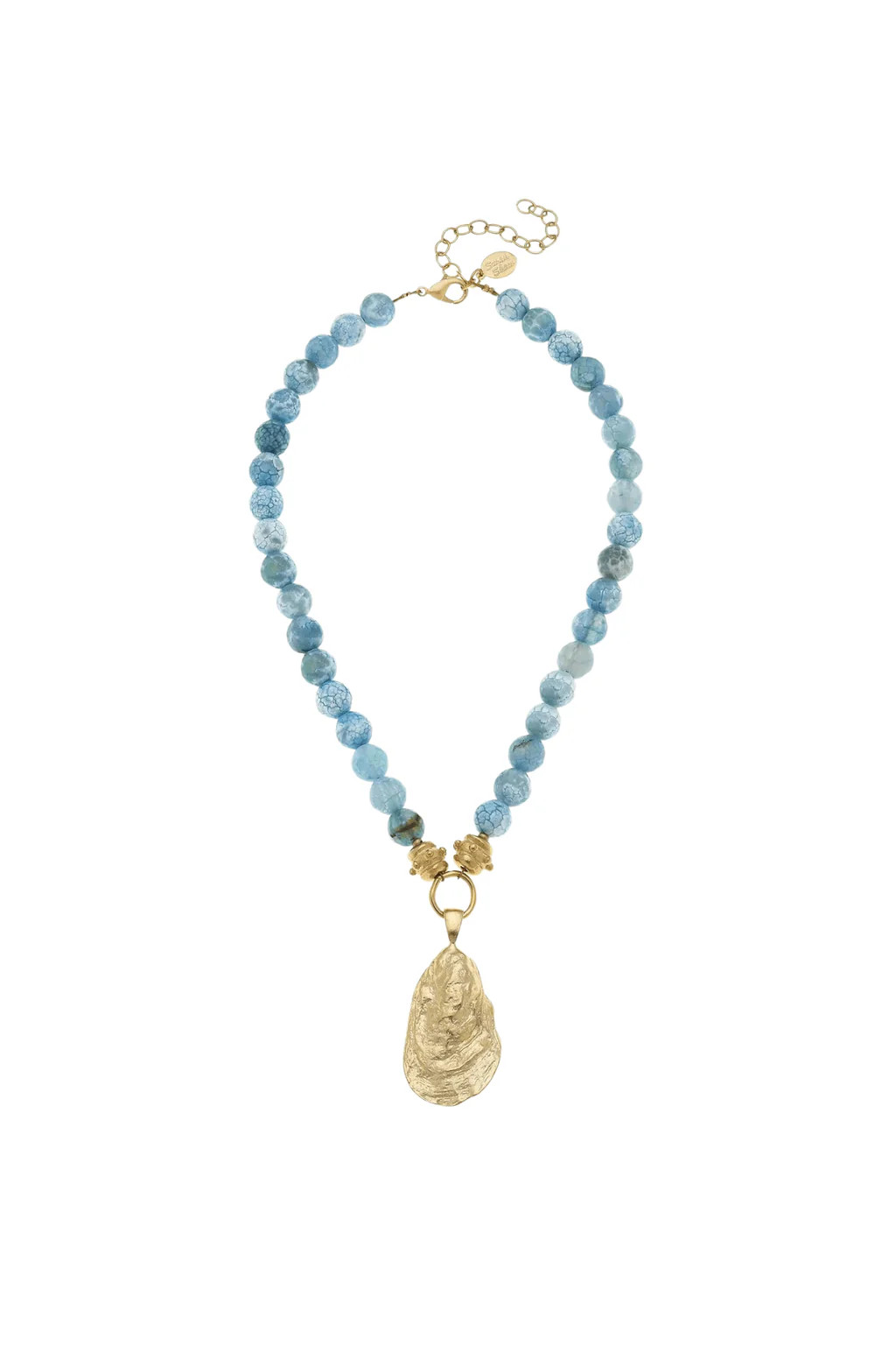 Susan Shaw Fire Agate Oyster Necklace | Social Threads