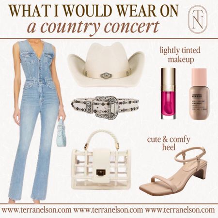Country concert outfit idea, Taylor swift concert, clear purse, cowboy hat, dressy country belt 

#LTKitbag #LTKstyletip #LTKSeasonal