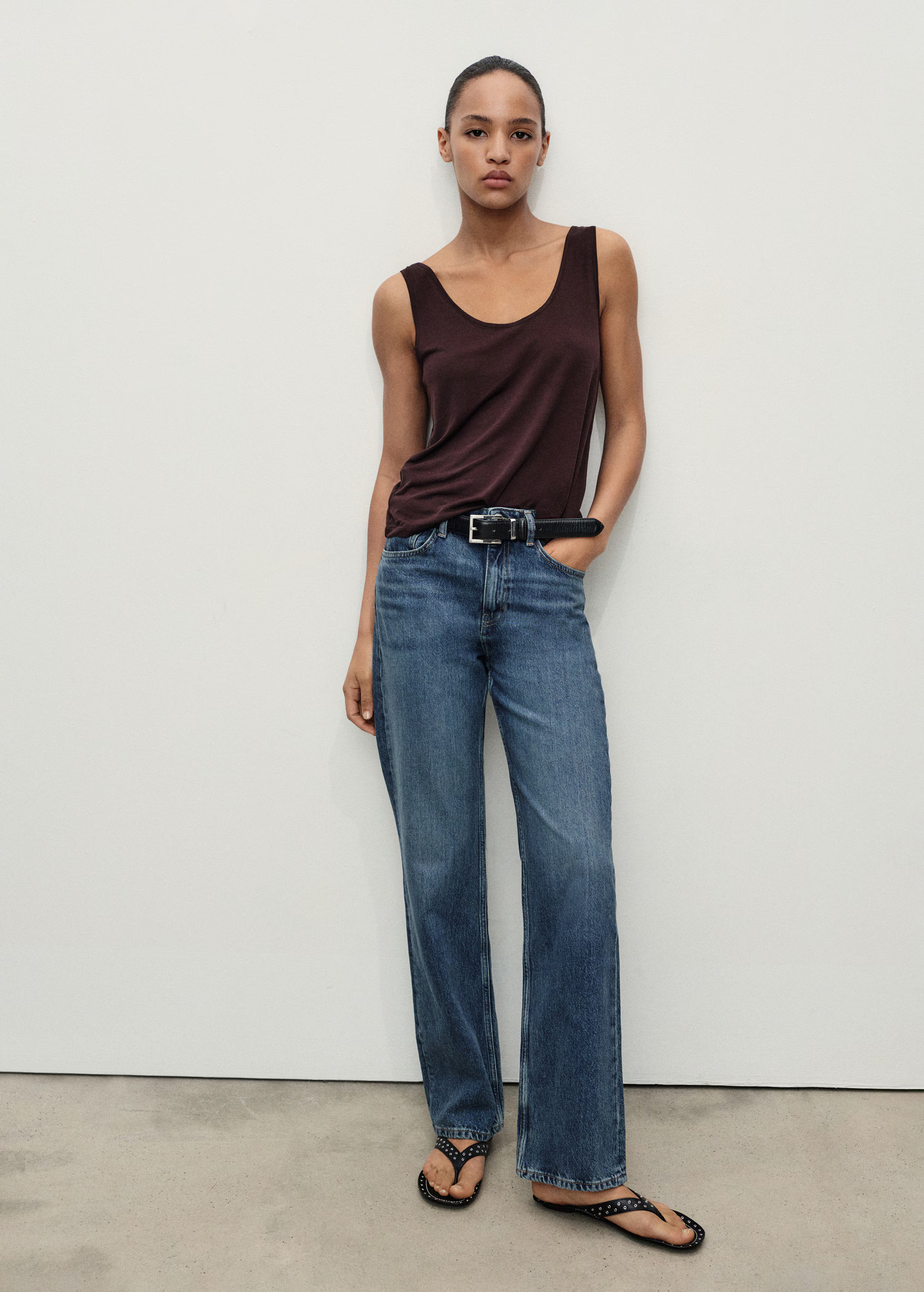 Matilda medium-rise straight-fit jeans | MANGO (UK)