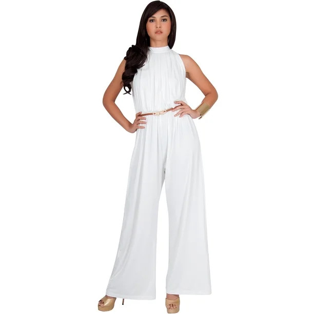KOH KOH Long Pants Jumpsuit Formal One Piece Cocktail Evening Fall Dressy Pantsuit Romper Workwea... | Walmart (US)