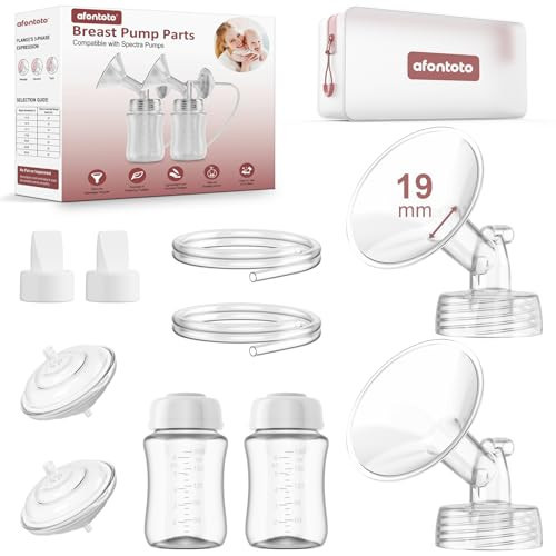 Pump Parts Compatible with Spectra S1/S2/9Plus Breastpump, Full Set Replacement Parts for Spectra Include 19mm Flange,Duckbill Valve,Backflow Protector,Tube,Bottle, Not Original S2/S1 Accessories | Amazon (US)
