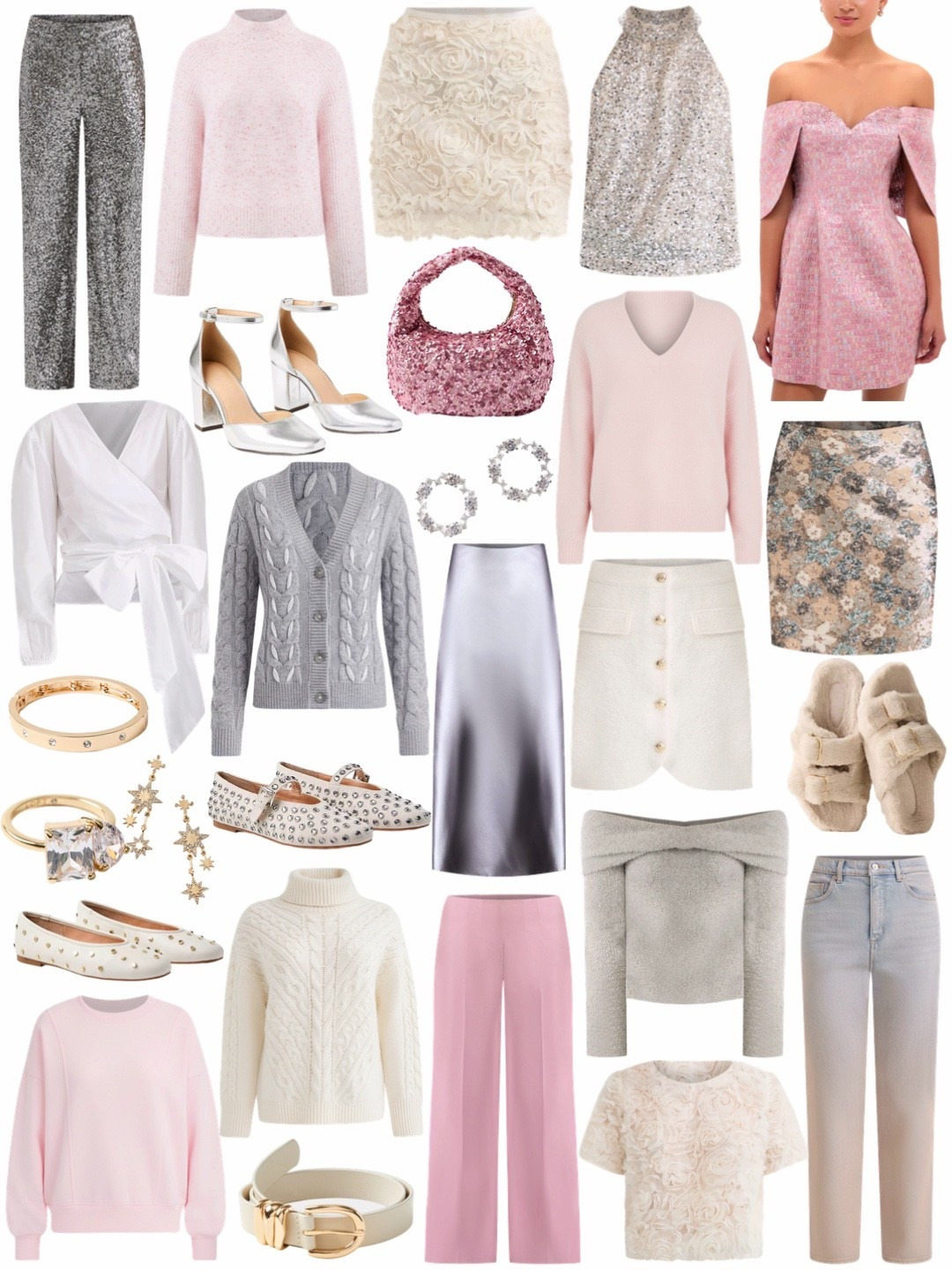 Such beautiful holiday party outfits and winter outfit ideas. ❄️ The cozy sweaters, ivory skirt, pink pants, and statement jewelry are fabulous! 🎀

Best of all, most of these items are 50% off plus an additional 20% off AND free shipping. Now THAT is a great deal! 

#LTKGiftGuide #LTKHoliday #LTKCyberWeek