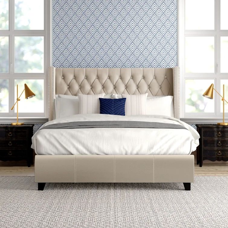 Colleen Tufted Upholstered Low Profile Platform Bed | Wayfair North America