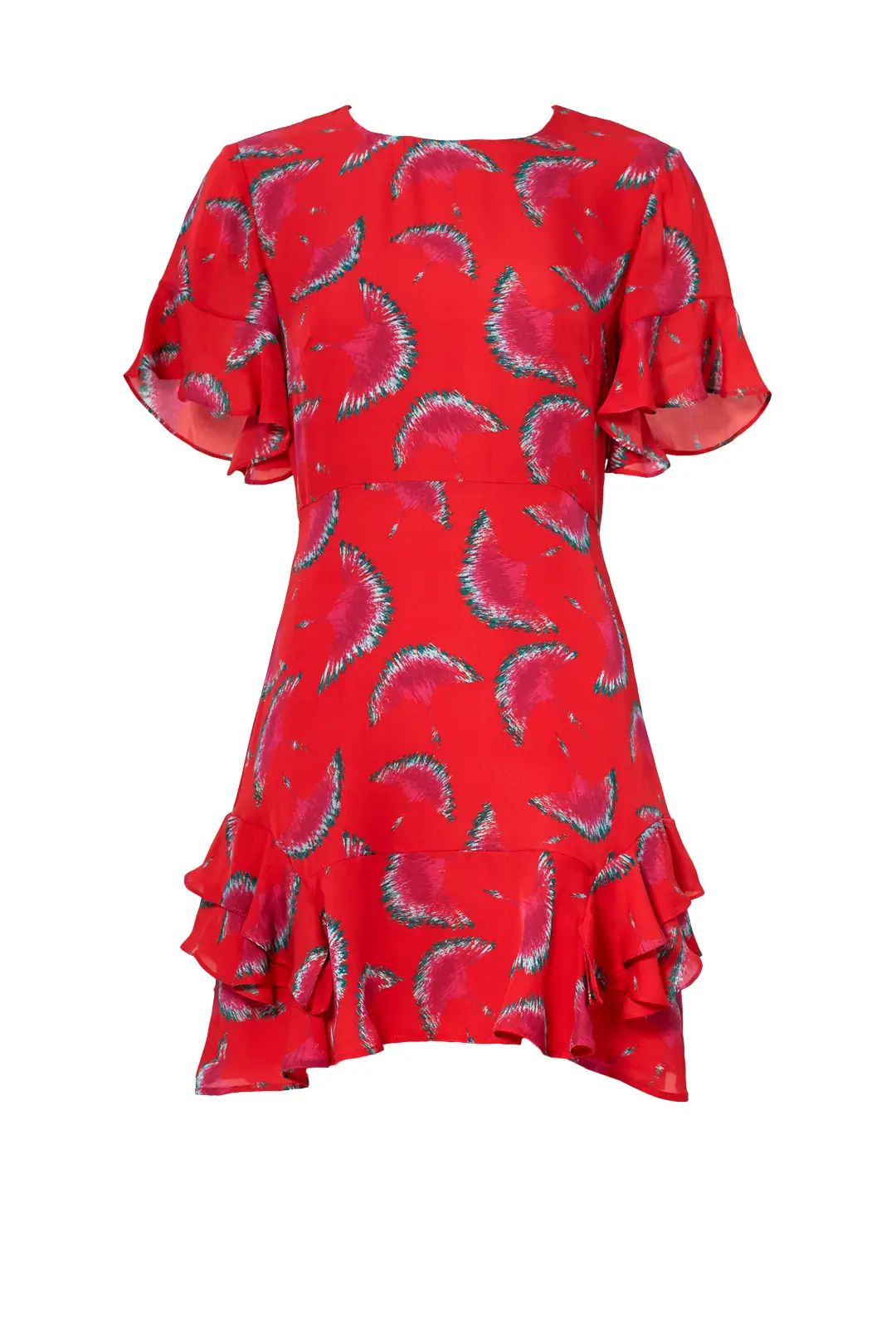 Tanya Taylor Red Printed Lissy Dress | Rent The Runway