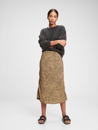 Lenzing™ Ecovero™ Print Midi Skirt | Gap (US)